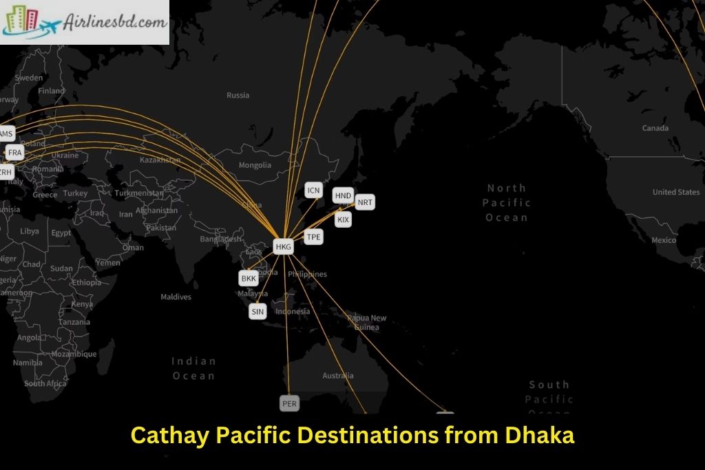 Cathay Pacific Destinations from Dhaka