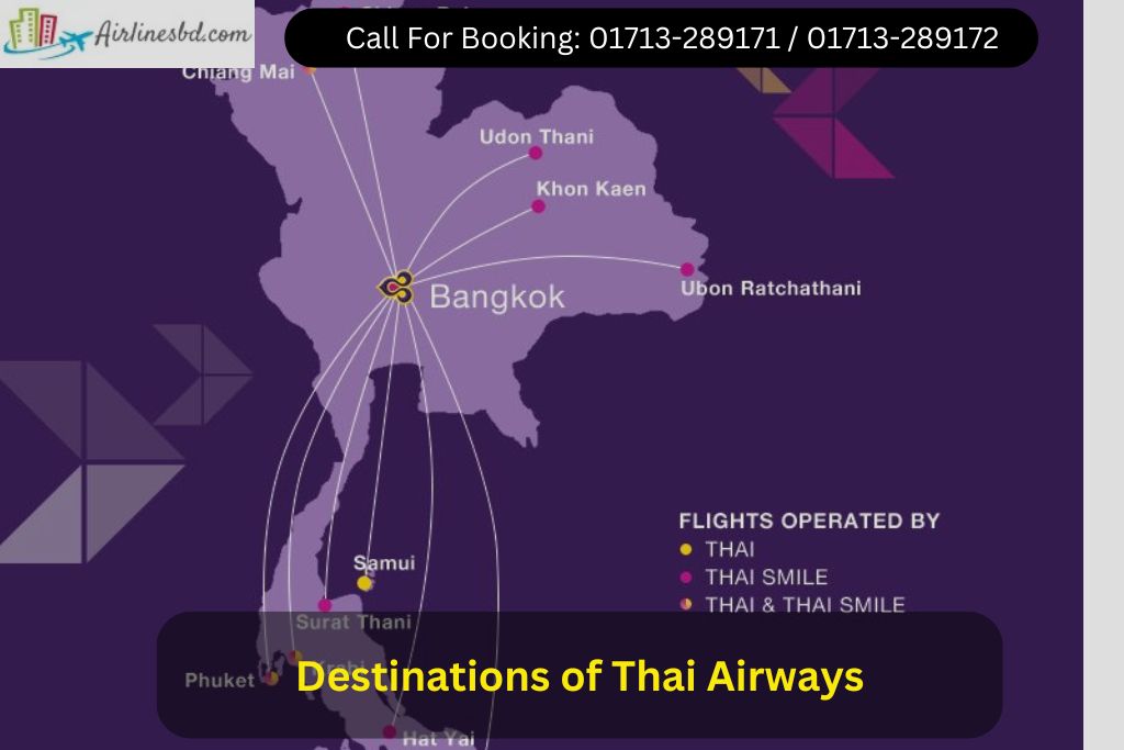 Destinations of Thai Airways