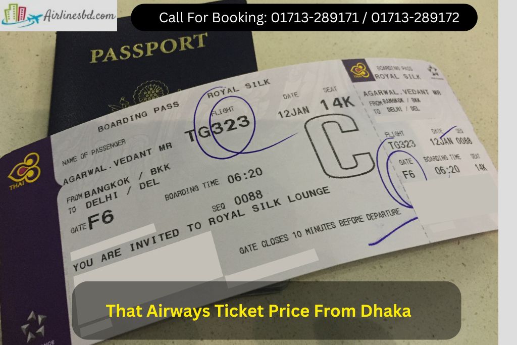 That Airways Ticket Price From Dhaka